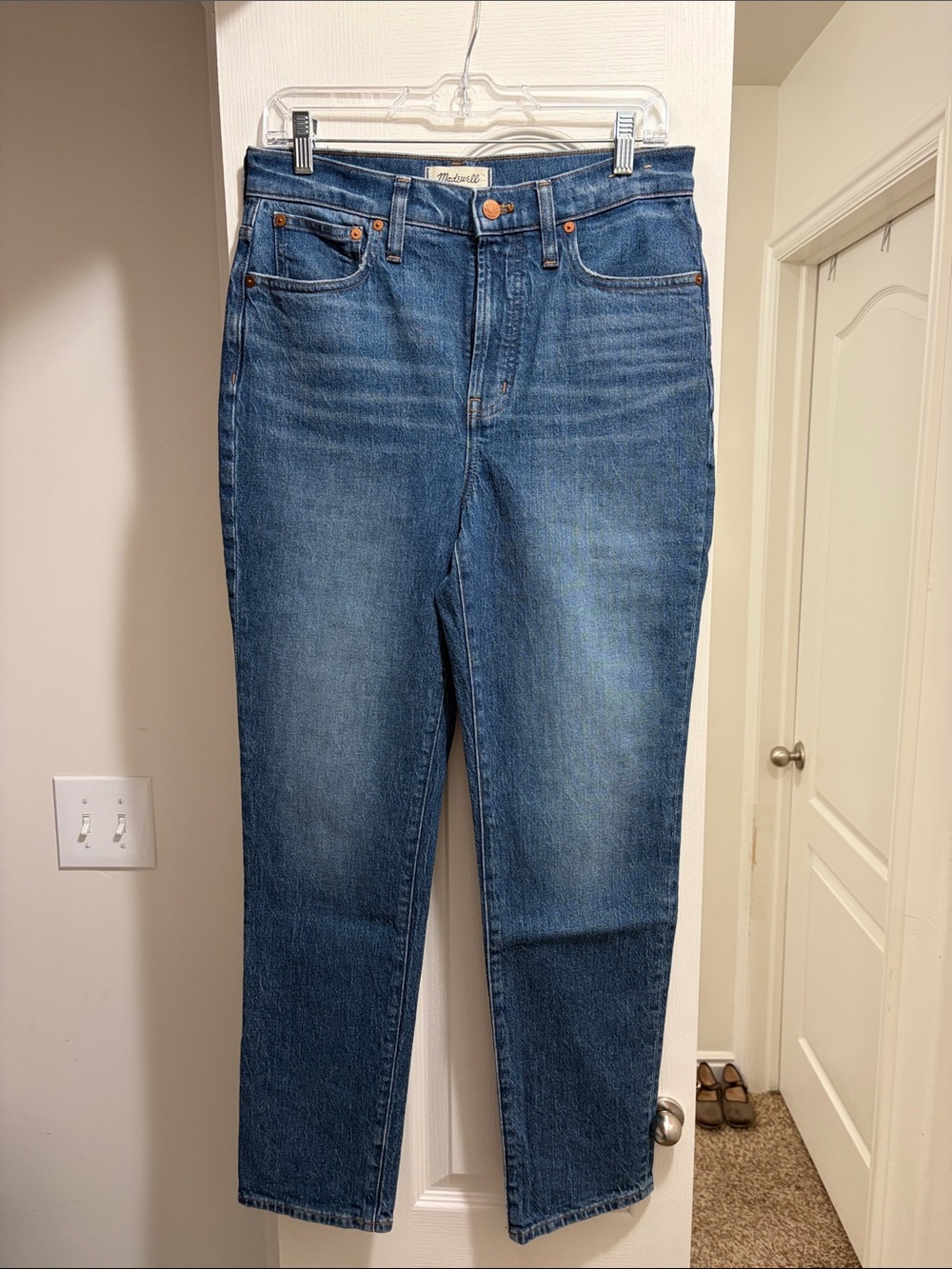Madewell Straight-Leg Jeans in Medium Blue Wash